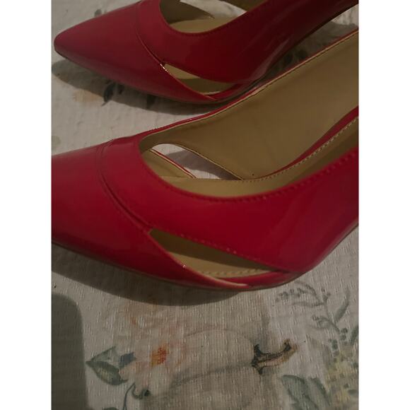 Michael Kors Keke Women's Red Patent Leather Stiletto Pumps Size 9.5 - Picture 4 of 12